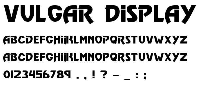 Vulgar Display Regular font